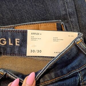 American Eagle Outfitters Men's Slim Airflex Jeans in Midnight Blue